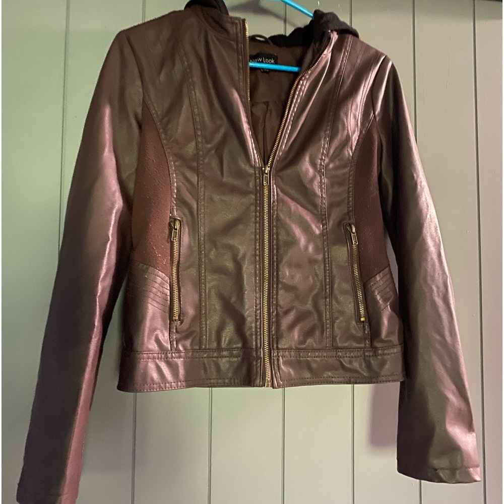 Faux leather jacket
